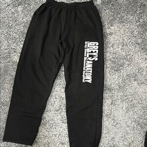 Port and Company Black Sweatpants Greys Anatomy Crew
